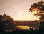 Lake Nemi at Sunset Joseph wright of derby